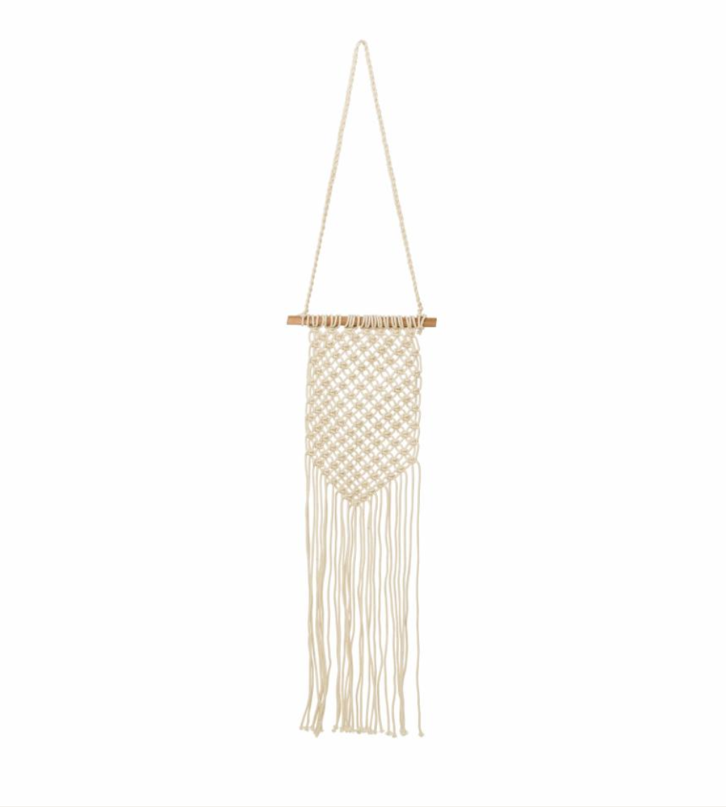 Décoration murale Bois et Macramé H55xL37 cm