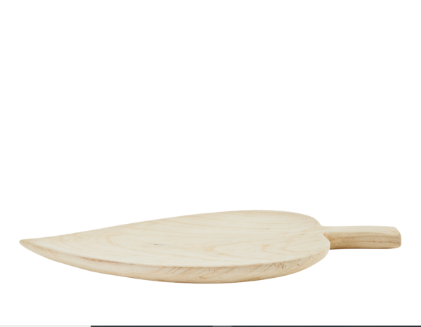 Plat de service en bois de paulownia - Feuille - 31x52 cm