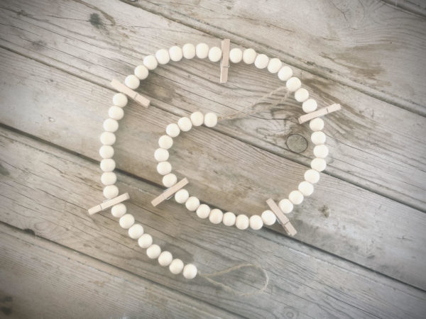 Guirlande de perles en bois handmade Nature - 100 cm