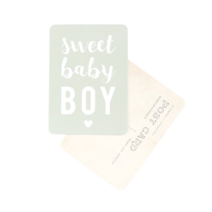 Carte Sweet baby boy – Smoke green