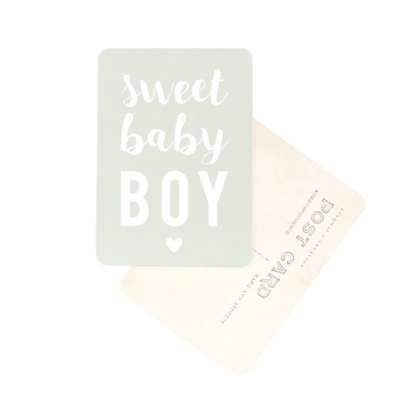 Carte Sweet baby boy - Smoke green