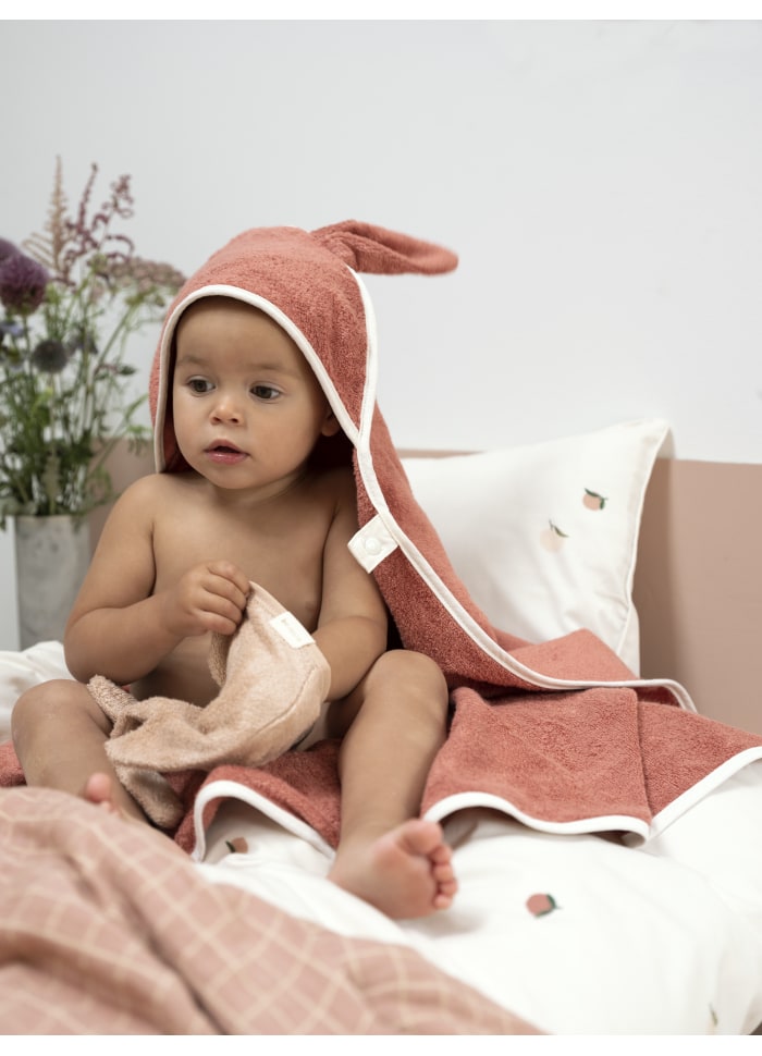 Cape de bain bébé en coton rose - KINDSGUT - Mixte - Naissance - OEKO-TEX -  Kindsgut