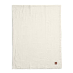 Couverture en coton Oeko-tex Vanilla white – 75×100 cm