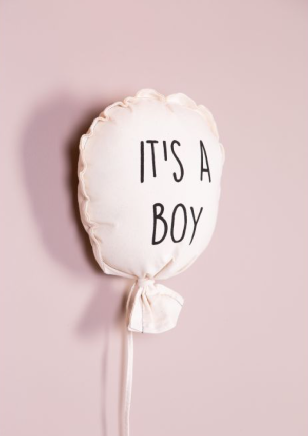 Ballon Toile - It's A Boy - Décoration Murale - 35x26x8 cm