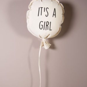 Ballon Toile – It’s A Girl – Décoration Murale – 35x26x8 cm