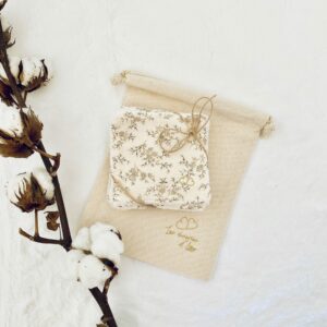 Lingettes lavables réutilisables handmade bio – Lot de 5 – Hortense