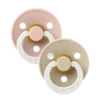 Sucette BIBS Colour phosphorescent en caoutchouc naturel x2 - T1 - Rose poudré/Vanille