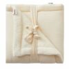 Couverture peluche Oeko-tex double gaze & microfibre - Mix & Match mousse de lait