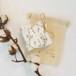 Lingettes lavables réutilisables handmade bio – Lot de 5 – Lily