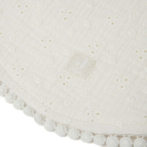 Bavoir bandana Embroidery Ivory