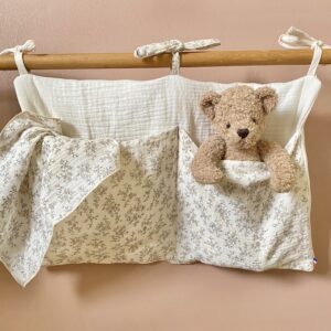 Pochette de lit matelassée handmade en gaze de coton bio – Hortense