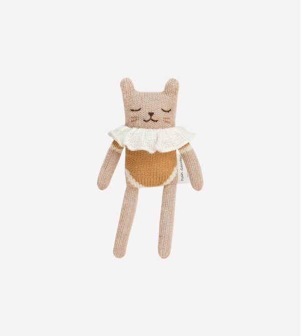 Doudou chaton handmade | maillot ocre