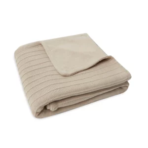 Couverture Pure knit GOTS 75×100 cm – Nougat / Velours