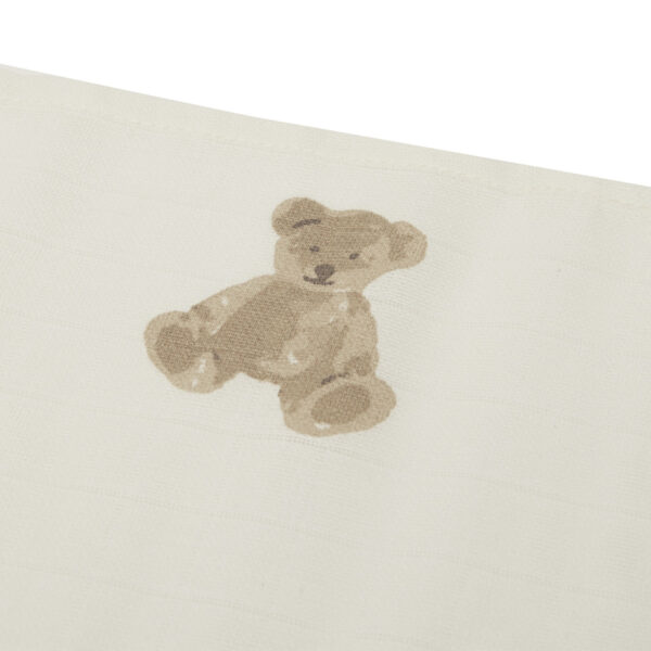 Lot de 3 langes en mousseline de coton 70 x 70 cm l Teddy bear