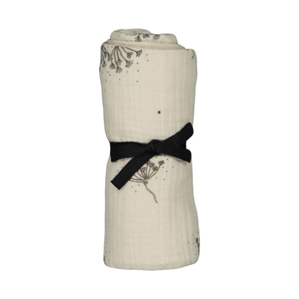 Lange bianca en coton bio Oeko-tex - 70 x 70 cm l Ombrelle naturel