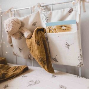 Pochette de lit Mathilde en coton bio Oeko-tex l Ombrelle naturel
