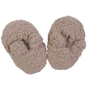 Chaussons en sherpa ourson l 0/6 mois l Taupe