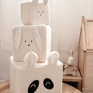 Cubes d’éveil animaux handmade à empiler l Panda/lapin/ours