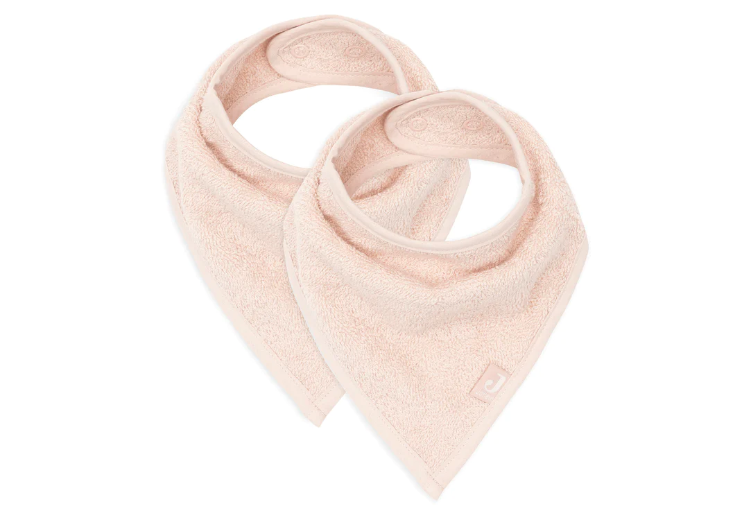 Bavoir éponge bandana Oeko-tex l Lot de 2 l Pale pink