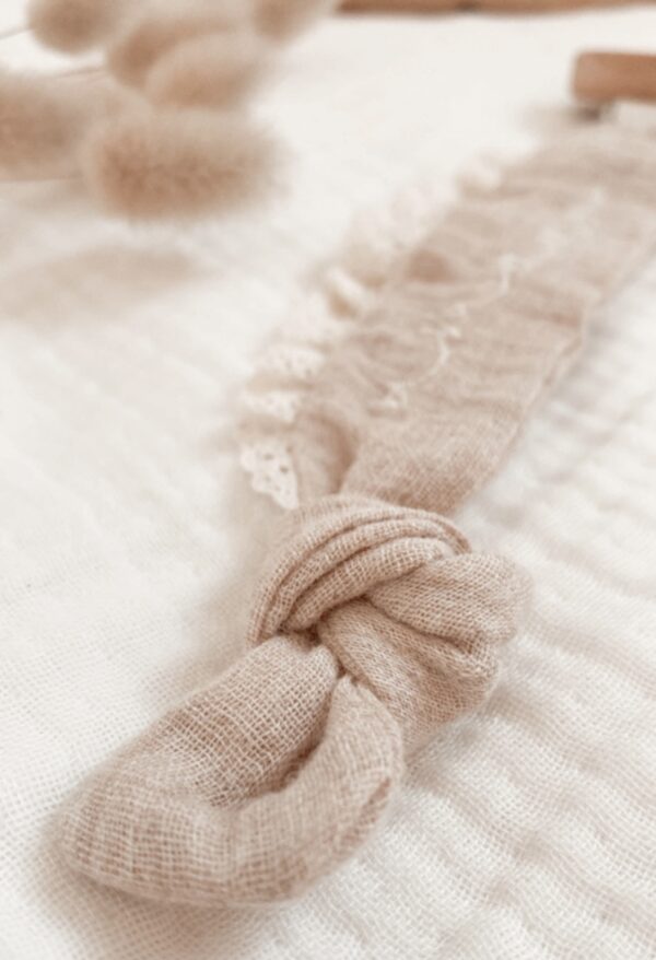 Attache-suçette handmade en coton bio l Coquillage l Amour