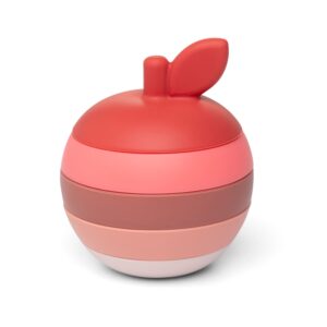Pomme à empiler 5 pcs en silicone l Red and pinks