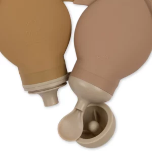 Gourde réutilisable en silicone l Lot de 2 l Almond / Blush