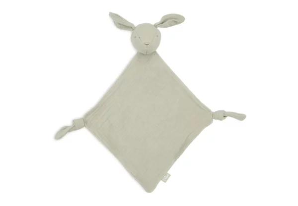 Attache-tétine doudou en double gaze de coton l Lapin Olive Green