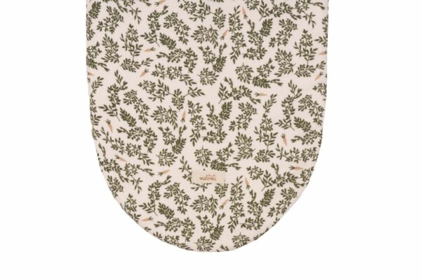 Drap housse berceau en bambou et coton bio l Vert Floral