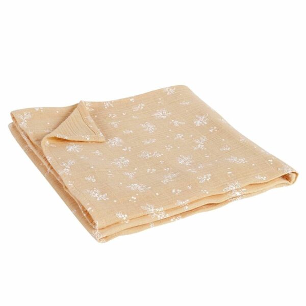 Couverture lange en coton bio l Vegetal Peach