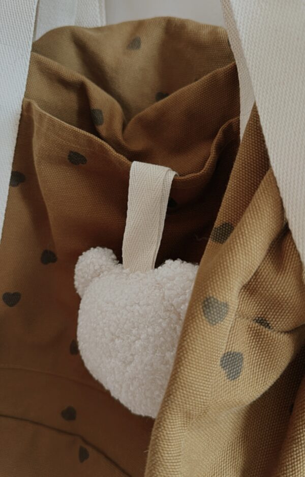 Attache-sucette moumoute handmade l Ours l Ecru