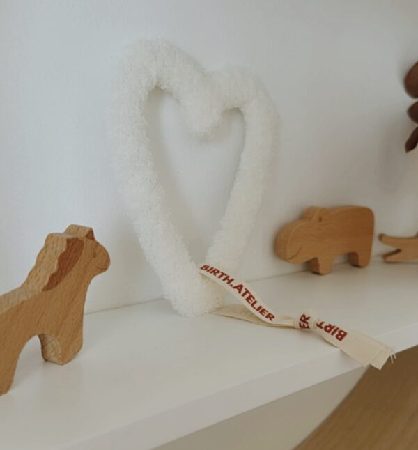 Petit coeur moumoute handmade l Blanc