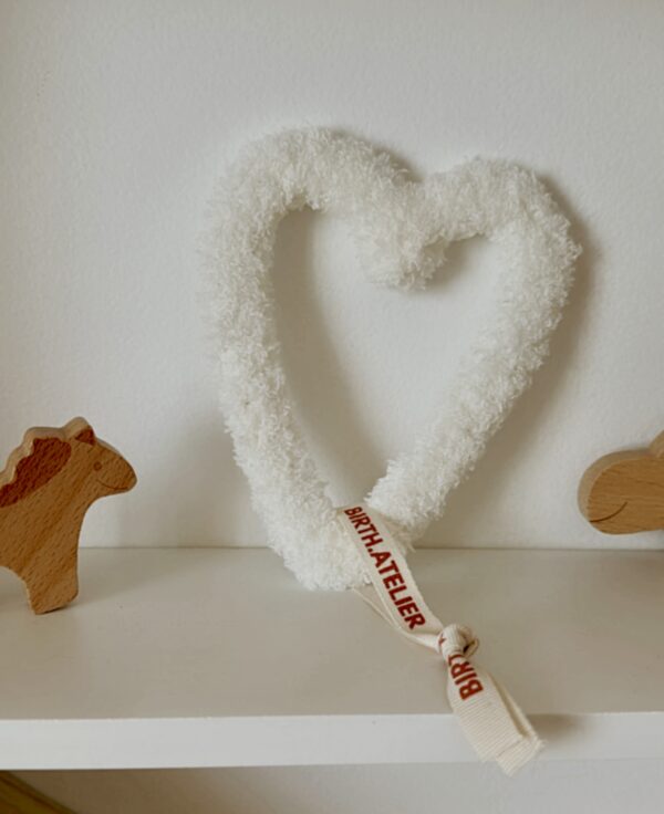 Petit coeur moumoute handmade l Blanc