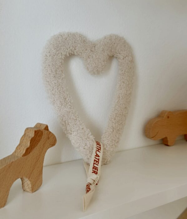 Petit coeur moumoute handmade l Craie