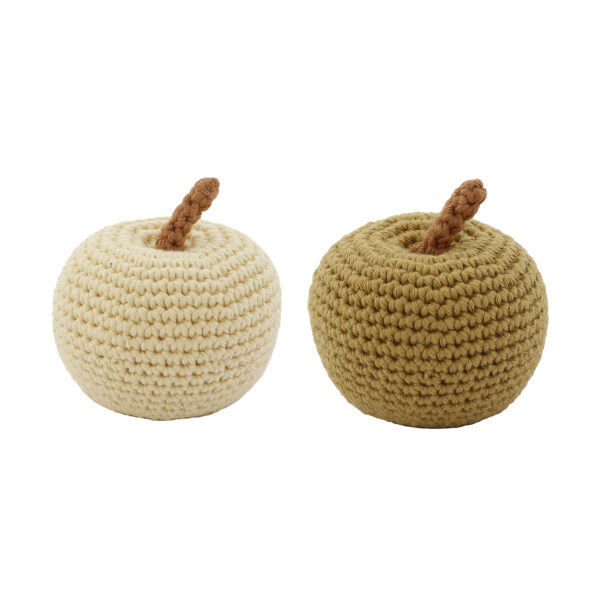 Hochet en crochet handmade l Oeko-tex l Lot de 2 l Pomme vertes