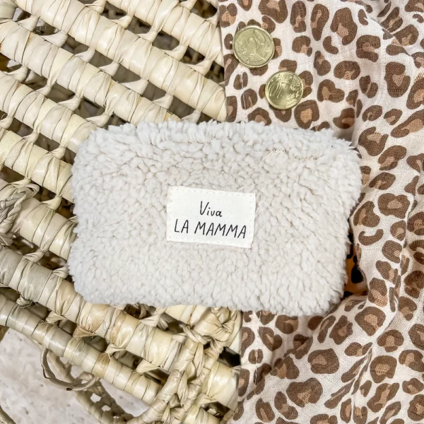 Porte monnaie handmade Moumoute | Viva la mamma l beige