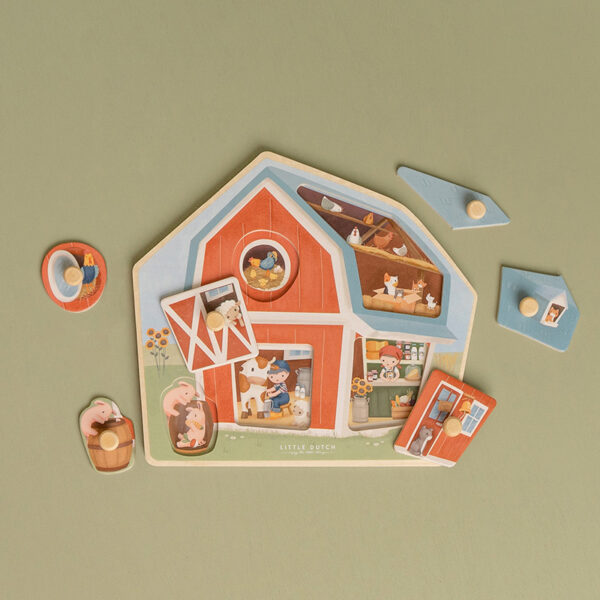 Puzzle en bois FSC l Little farm