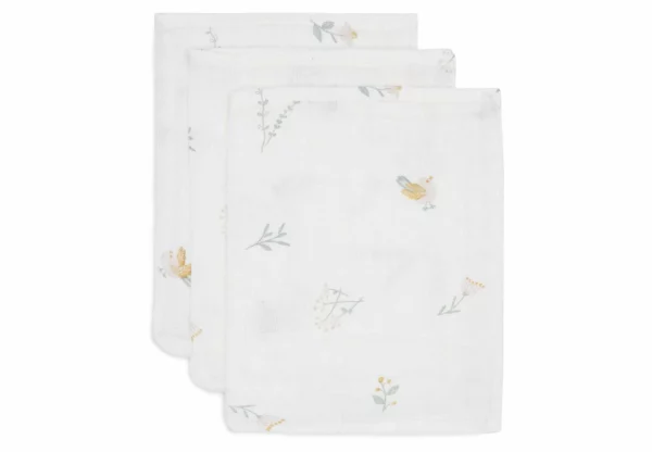 Gant de Toilette Gaze de Coton l Lot de 3 l Lovely Birds