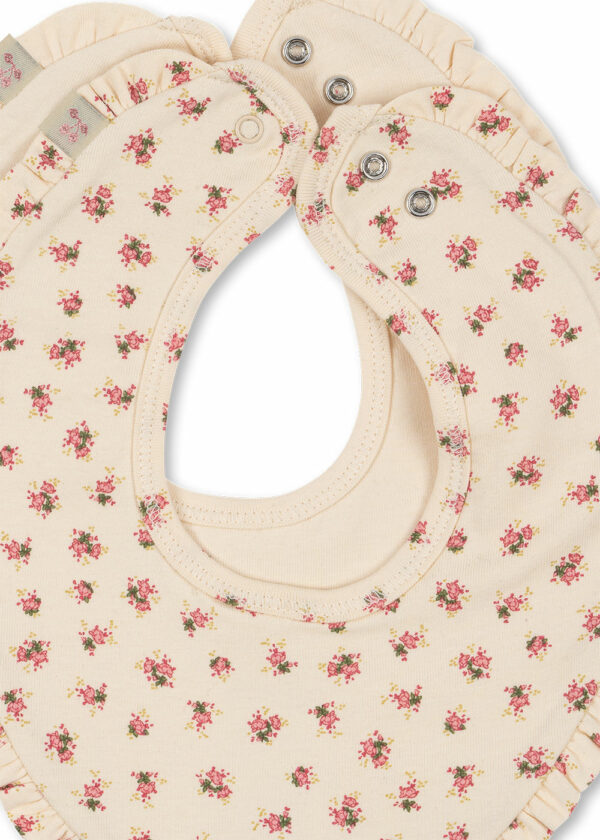 Bavoir Bandana en coton bio l Lot de 2 l Buttercream/bloomie