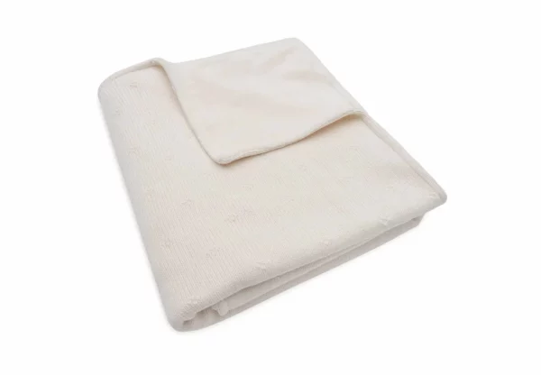 Couverture Cosy Knit Oeko-tex 75x100 cm l Ivory/velours