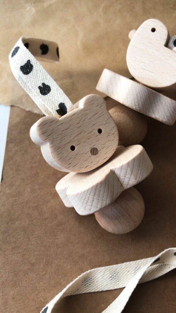 Hochet en bois handmade MINUS l ours