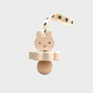 Hochet en bois handmade MINUS l lapin