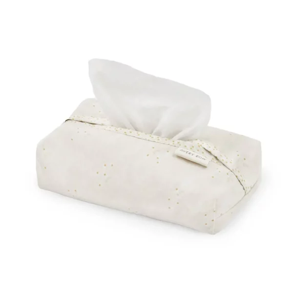 Housse de lingettes en percale de coton bio l Wild chamomile