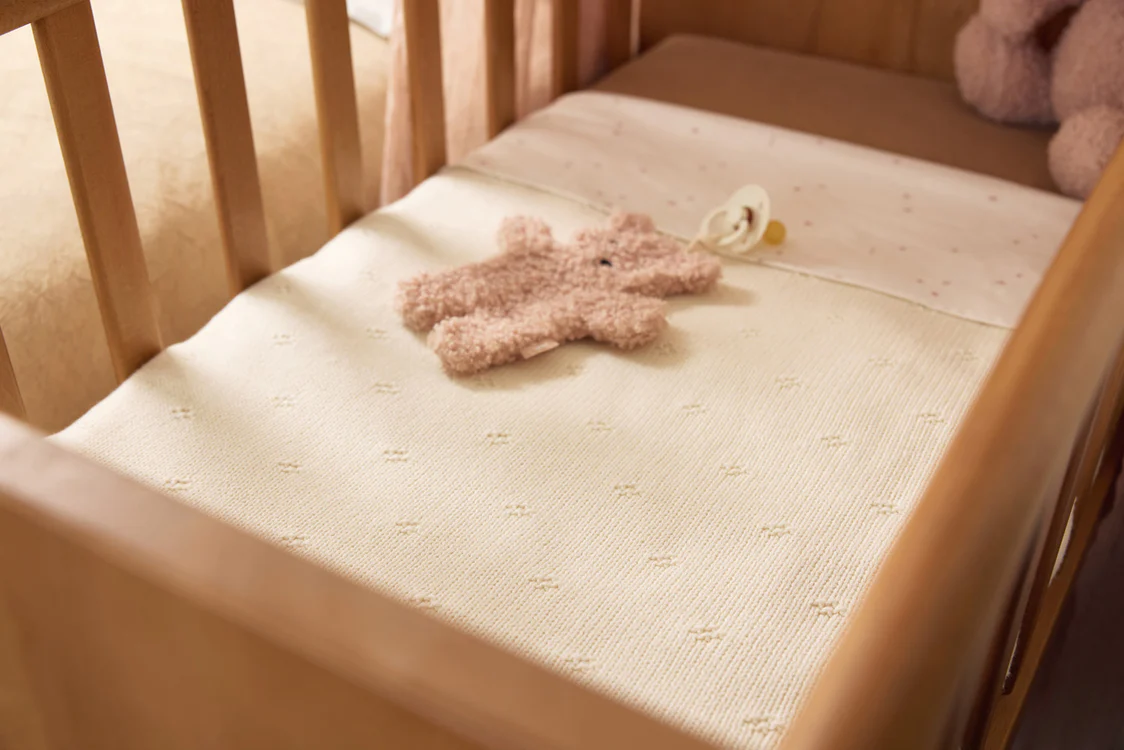 Couverture Cosy Knit Oeko-tex 100x150 cm l Ivory/velours
