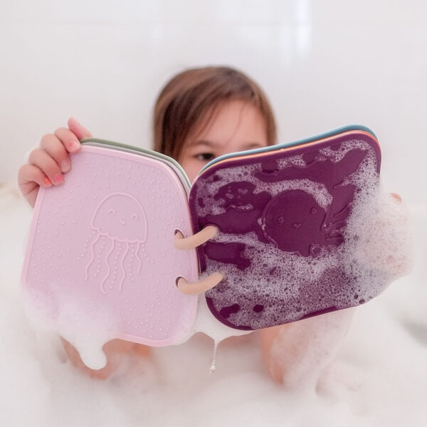 Livre de bain sensoriel en silicone