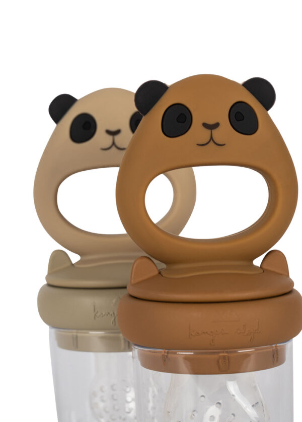 Tétine grignoteuse l Lot de 2 l Panda l Caramel/warm clay