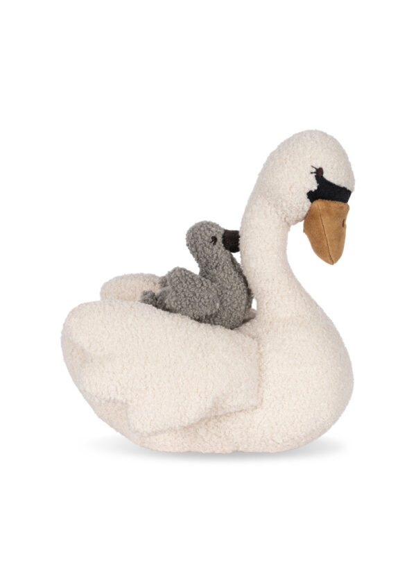 Peluche musicale Oeko-tex l Cygne & son bébé