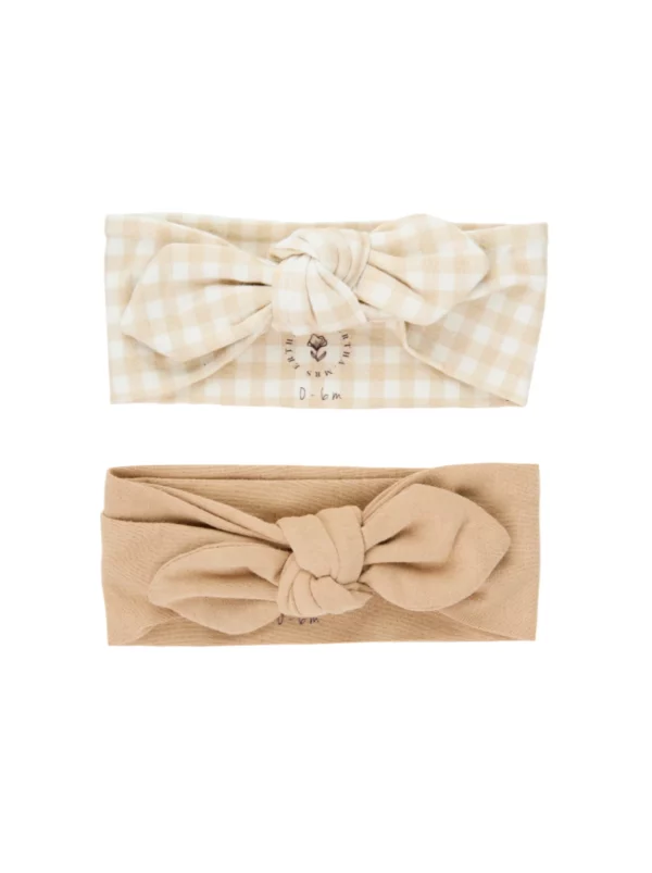 Headband bébé handmade | Lot de 2 l 6-12 mois l Vichy doux