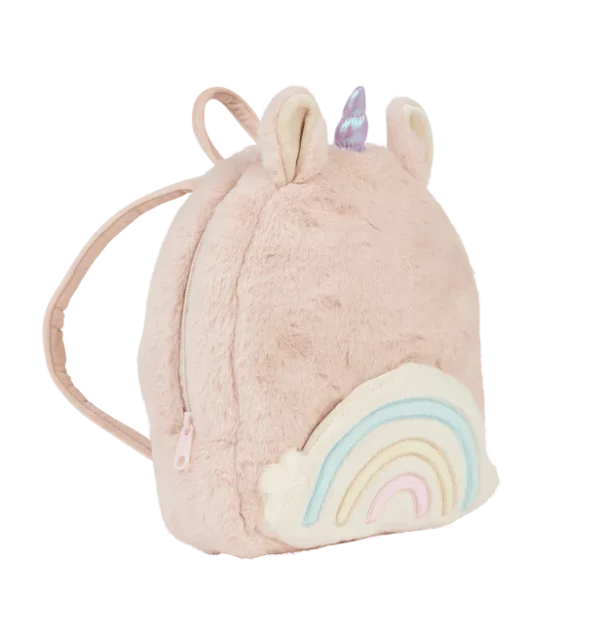 Sac à dos Licorne en peluche l Rose