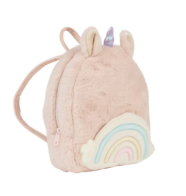 Sac à dos Licorne en peluche l Rose