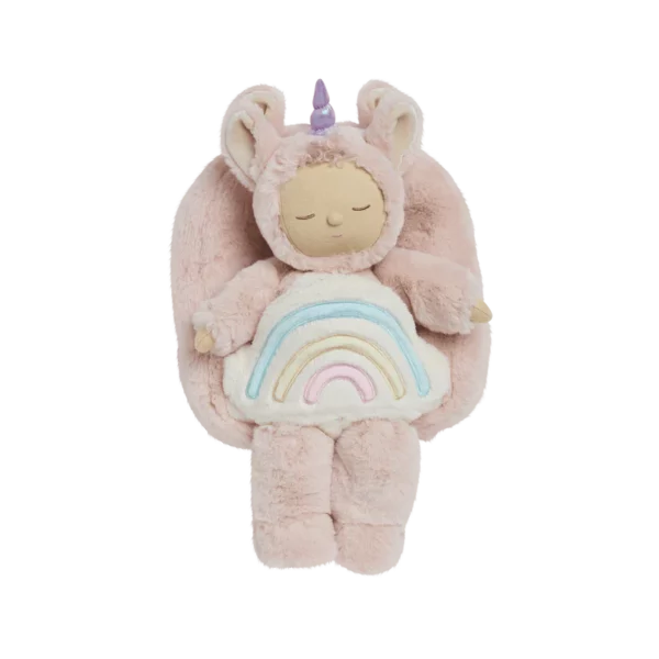 Doudou dormeur Cozy Dinkums l Licorne Tarte au sucre l Rose